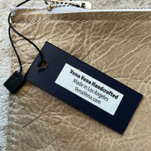 Vena vena NWT Beige Textured leather Clutch - Picture 3 of 7